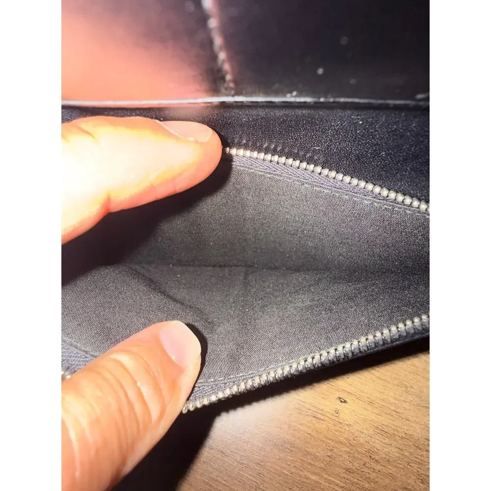 Dior Homme Abstract Graphic Printed Leather Zip Around Long Wallet